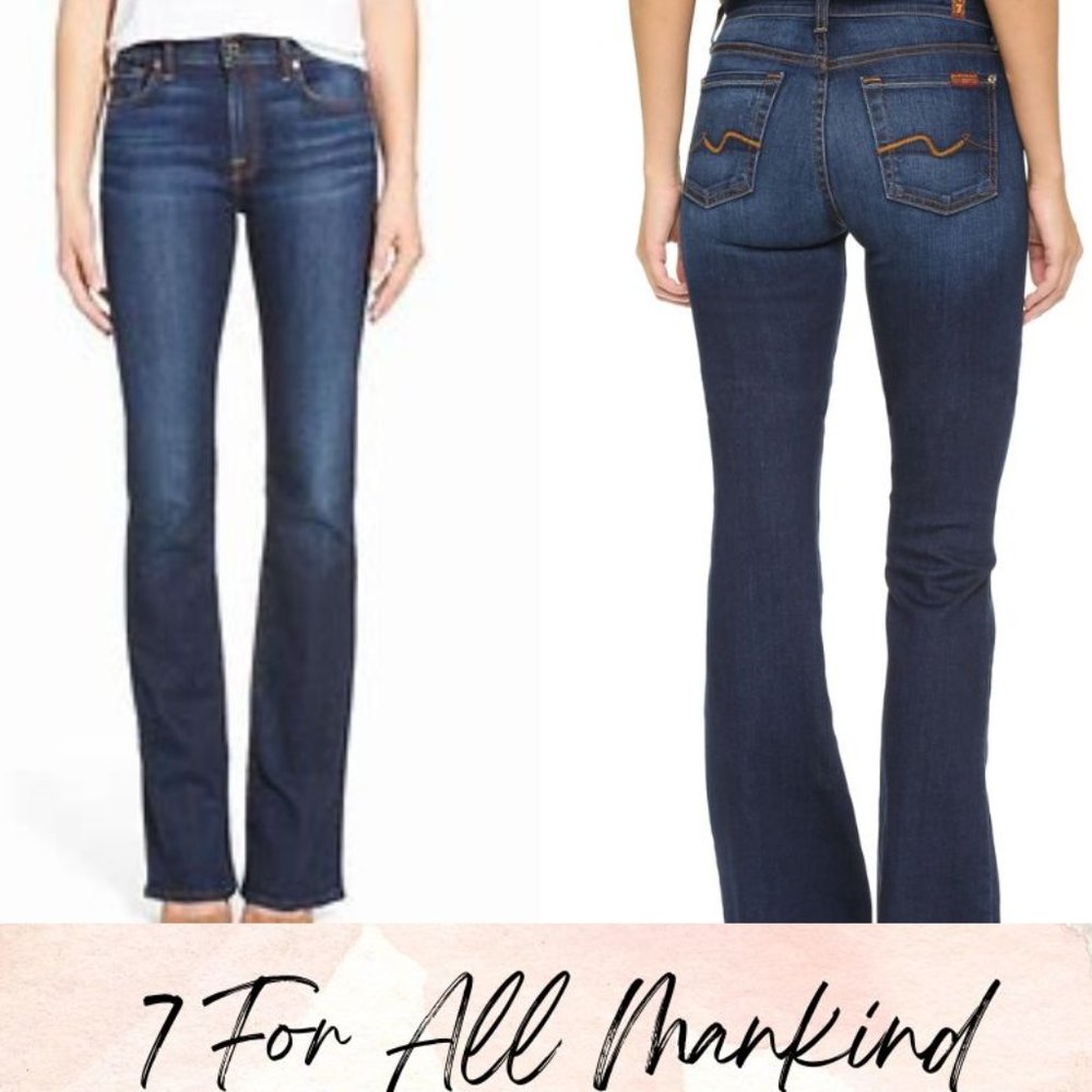 7 For All Mankind 28 x 31.5 Low Rise Bootcut Jeans E490
